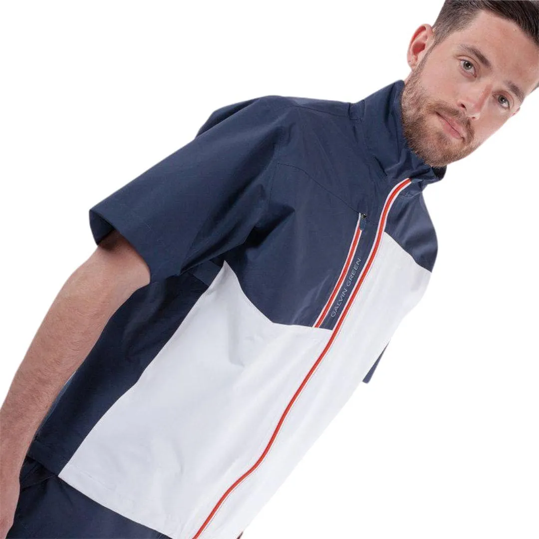 Galvin Green Axl Short Sleeve Waterproof Jacket (White, Navy & Red)