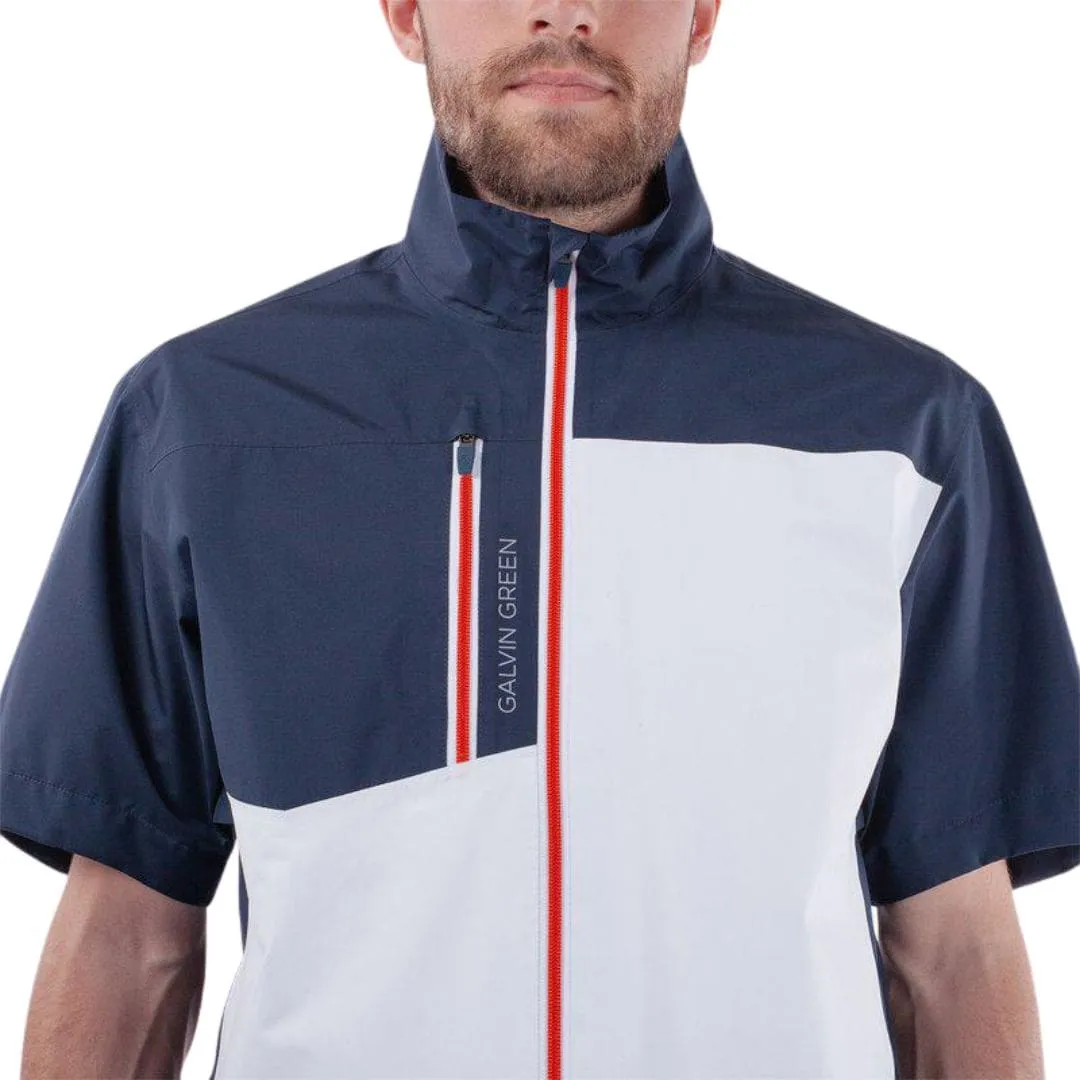 Galvin Green Axl Short Sleeve Waterproof Jacket (White, Navy & Red)