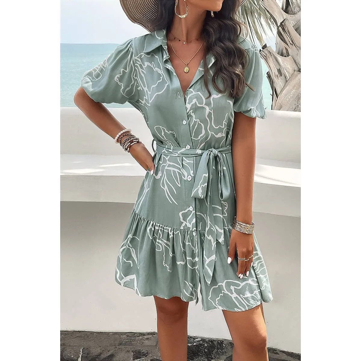 Geo Rhythm Shirt Dress