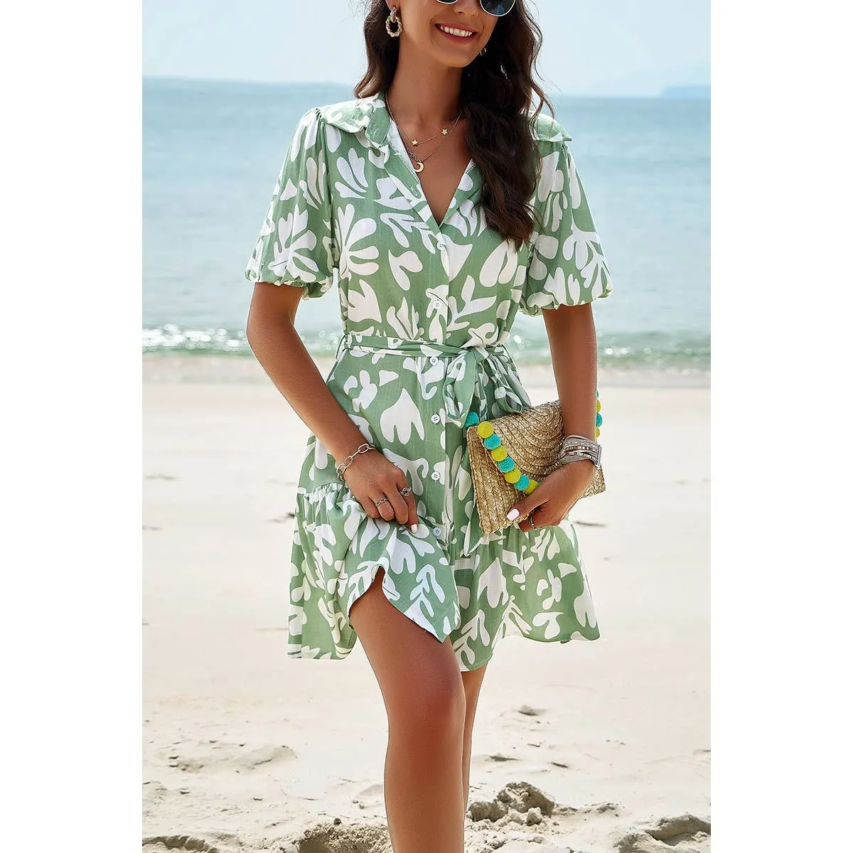 Geo Rhythm Shirt Dress