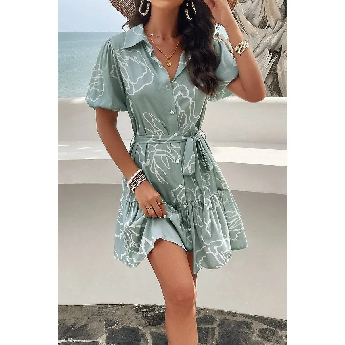 Geo Rhythm Shirt Dress