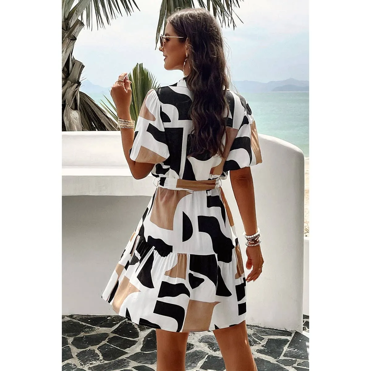 Geo Rhythm Shirt Dress