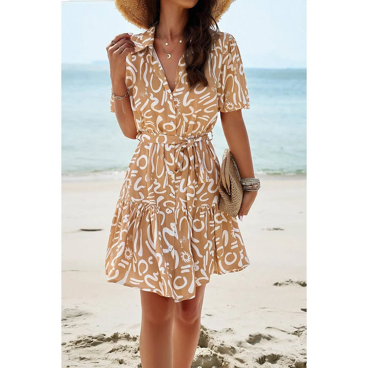 Geo Rhythm Shirt Dress