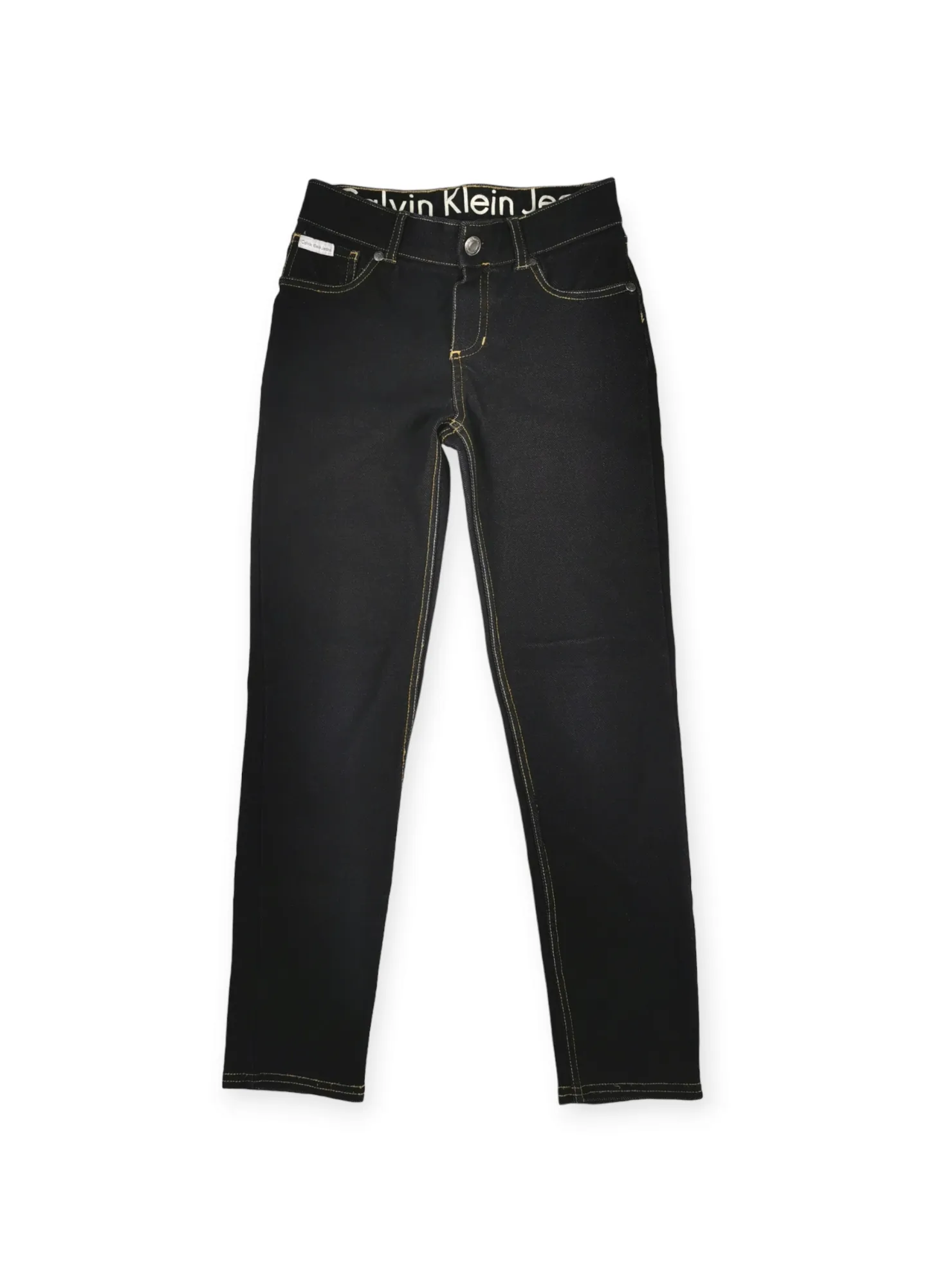 GIRL SIZE 10 YEARS - CALVIN KLEIN, Soft Black Jeggings EUC B35
