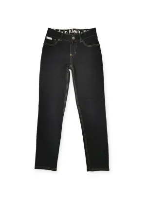 GIRL SIZE 10 YEARS - CALVIN KLEIN, Soft Black Jeggings EUC B35