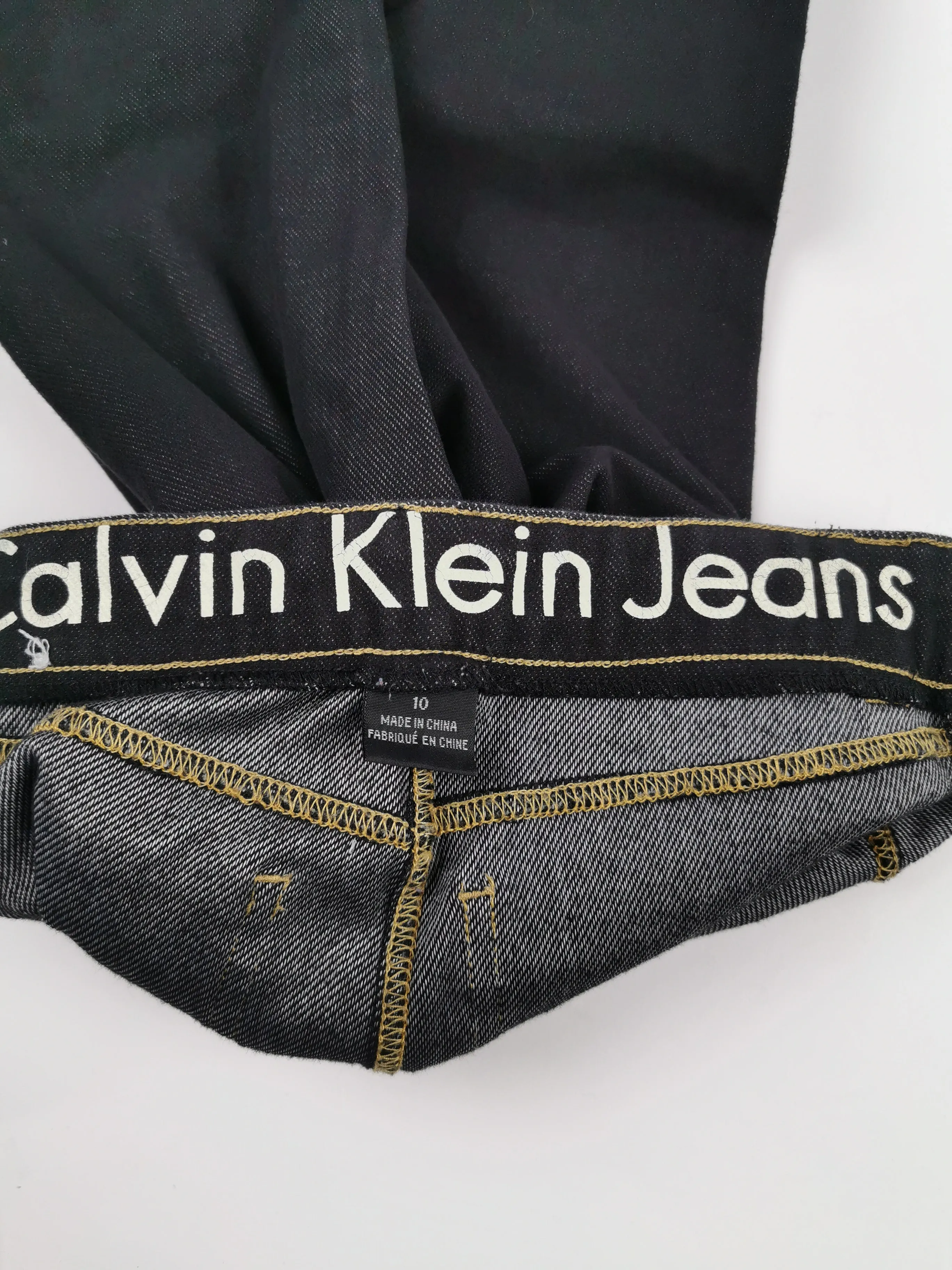 GIRL SIZE 10 YEARS - CALVIN KLEIN, Soft Black Jeggings EUC B35