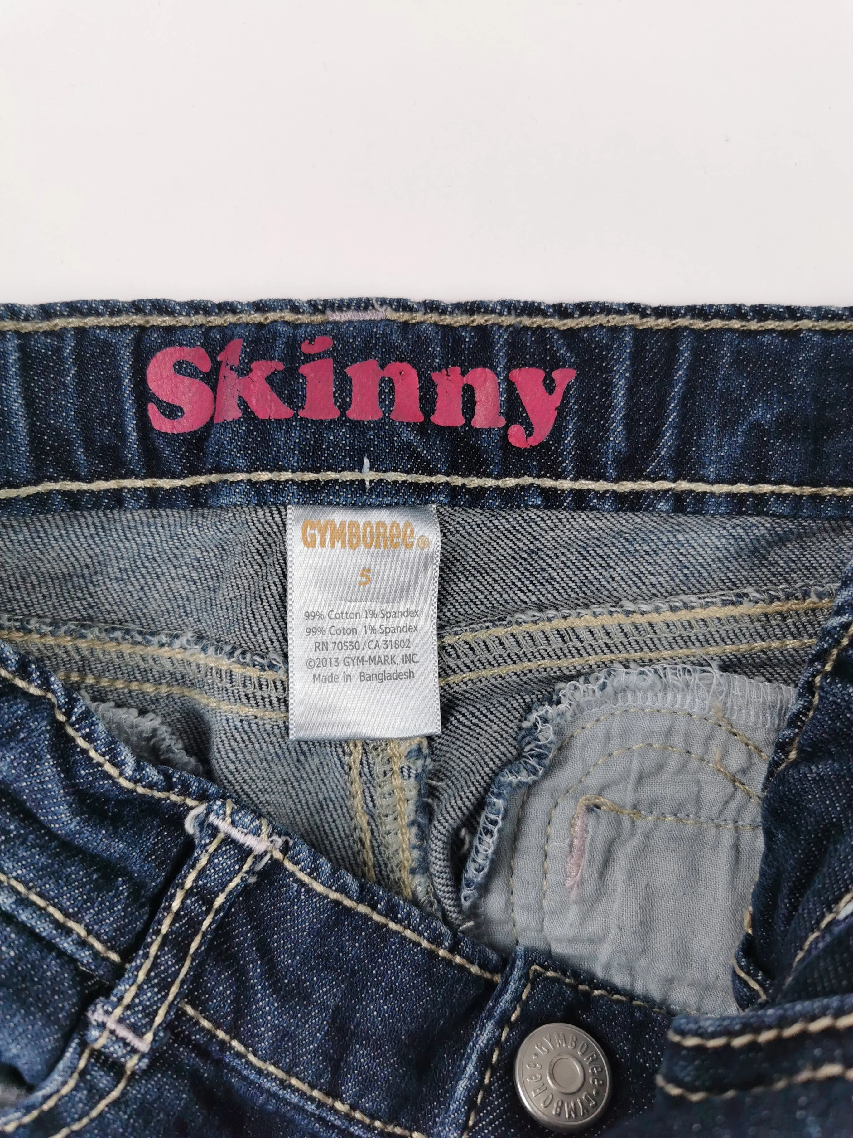 GIRL SIZE 5 YEARS - GYMBOREE, Darkwash, Straight cut Jeans EUC B47