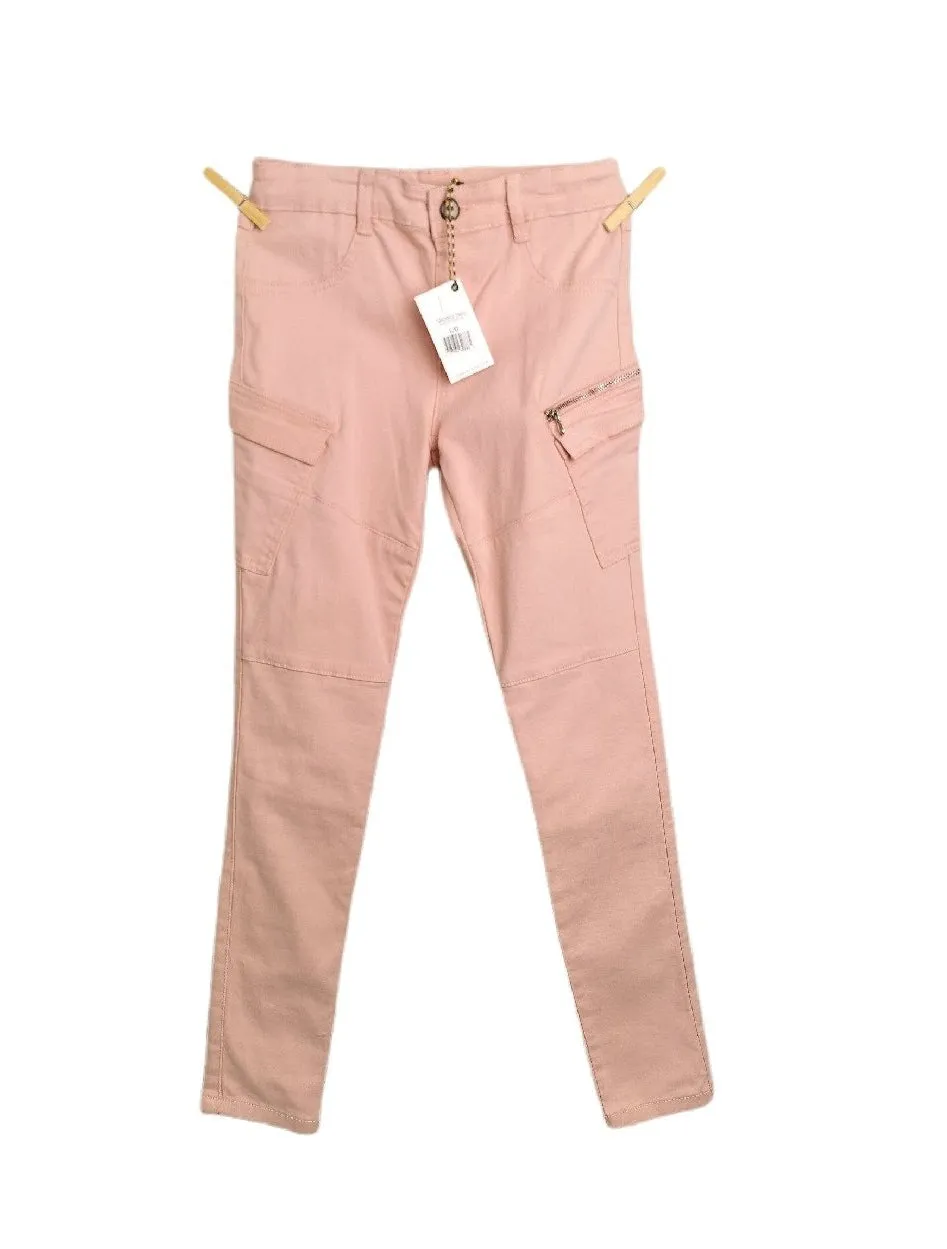 GIRL SIZE LARGE (12 YEARS) - DEX Kids, Soft Pink, Skinny Cargo Pants NWT B54