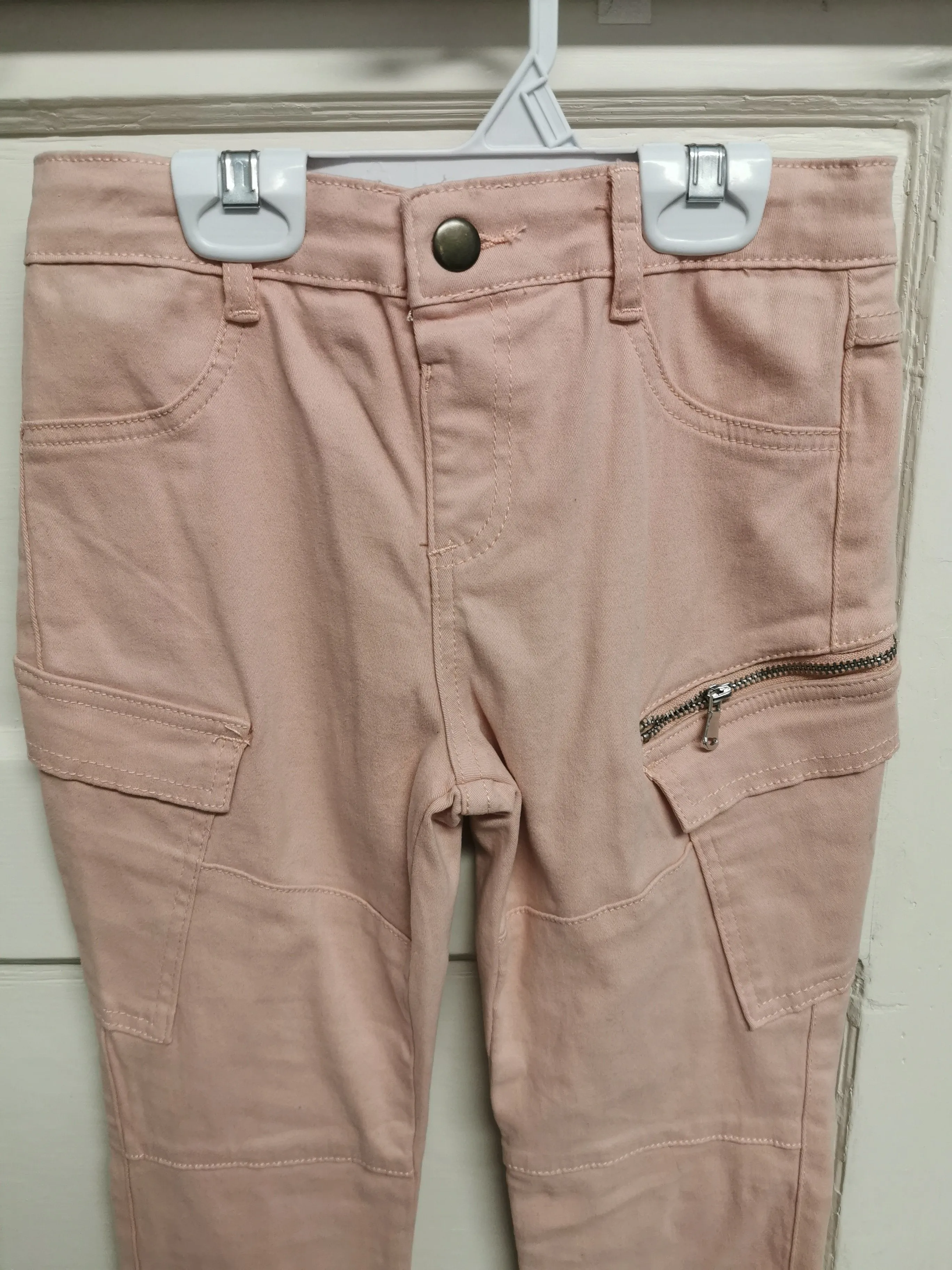 GIRL SIZE LARGE (12 YEARS) - DEX Kids, Soft Pink, Skinny Cargo Pants NWT B54