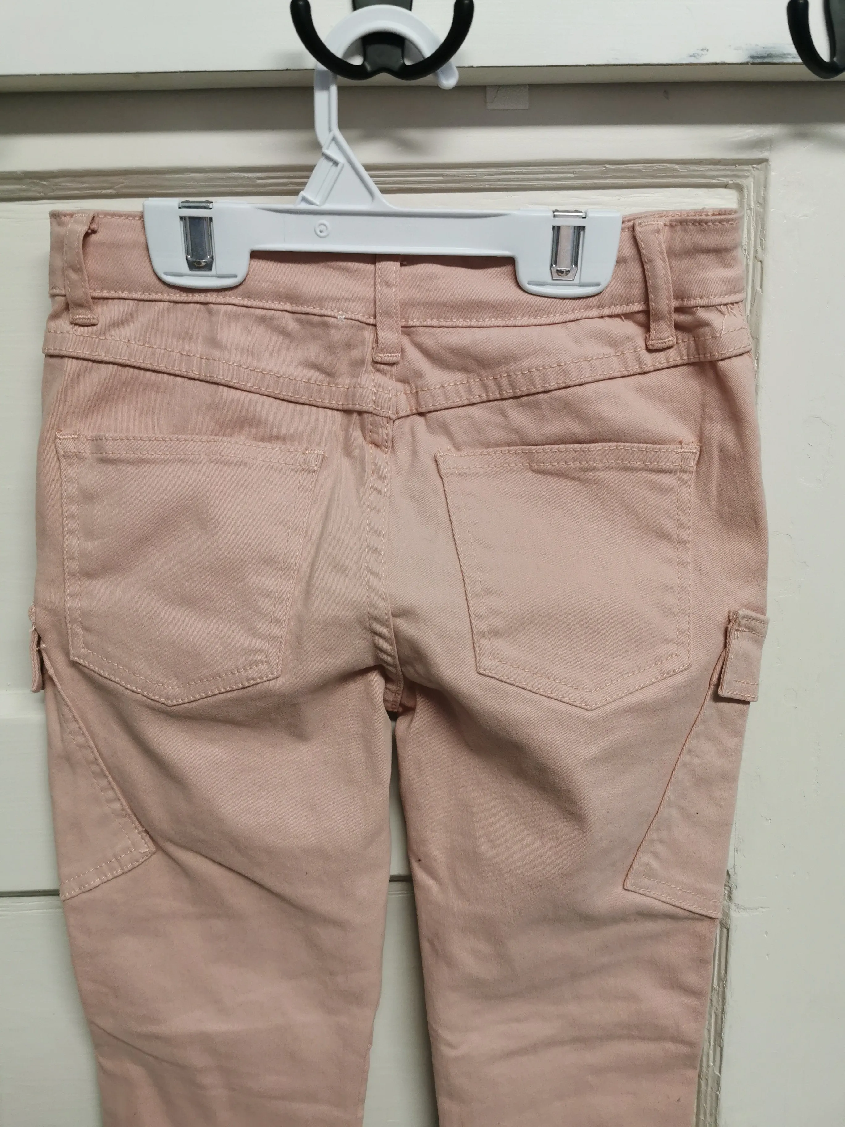 GIRL SIZE LARGE (12 YEARS) - DEX Kids, Soft Pink, Skinny Cargo Pants NWT B54