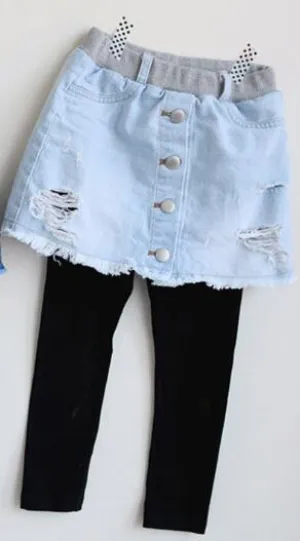 Girls Cave Jeans- Fashion Denim Skirt-pants