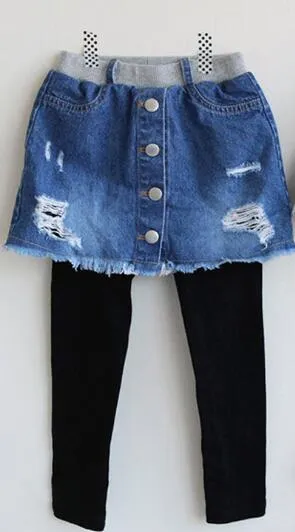 Girls Cave Jeans- Fashion Denim Skirt-pants