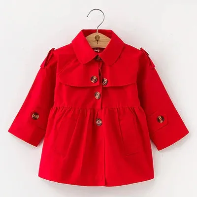 Girls Windbreaker Coat Jackets Baby Kids Flower Embroidery Hooded Outwear For Baby Kids Coats Jacket Clothing