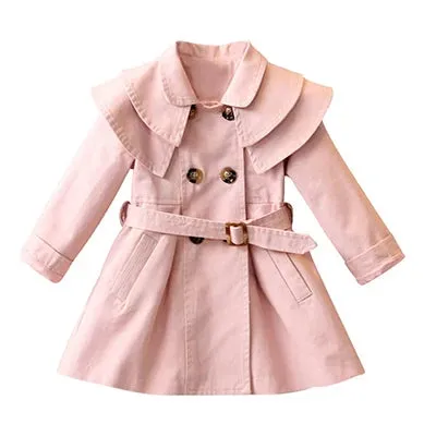 Girls Windbreaker Coat Jackets Baby Kids Flower Embroidery Hooded Outwear For Baby Kids Coats Jacket Clothing