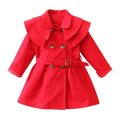 Girls Windbreaker Coat Jackets Baby Kids Flower Embroidery Hooded Outwear For Baby Kids Coats Jacket Clothing