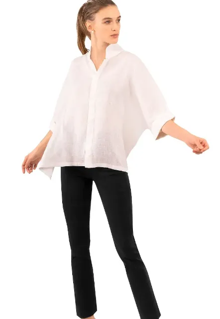Gretchen Scott Designs Little Lulu Linen Blouse - La Di Da