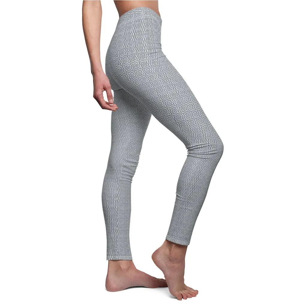 grey eyelet Casual Leggings
