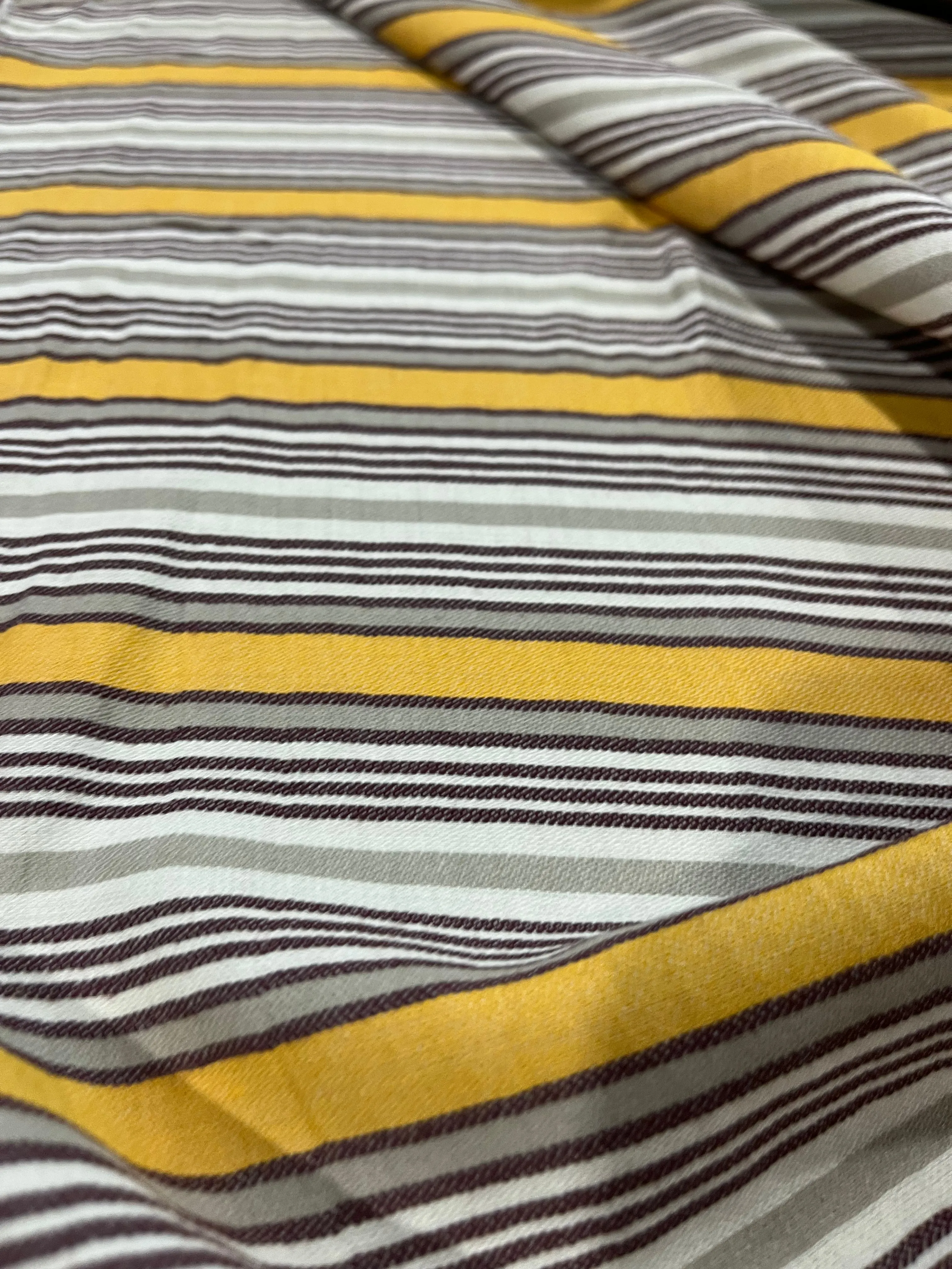 H01 Zorba #08 washed cotton stripes yellow/ecru