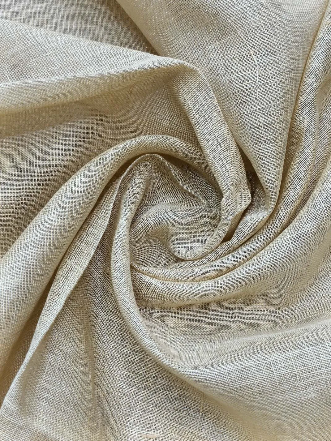 Handloom Pure Linen Tissue Fabric