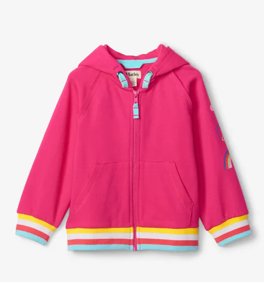 Hatley Fuchsia Purple Full Zip Hoodie