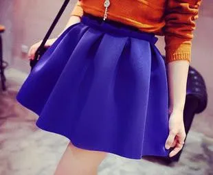 High Street Women Mini Skirt Ball Gown Underskirt High Waist Pleated Skirt For Girls
