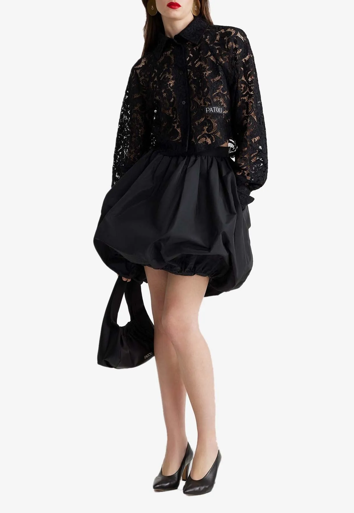 High-Waist Mini Bubble Skirt
