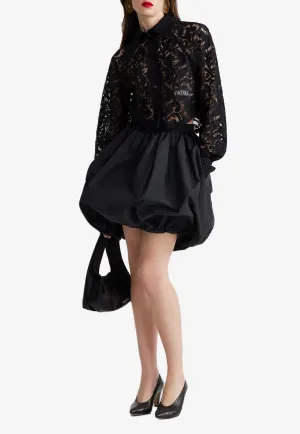 High-Waist Mini Bubble Skirt