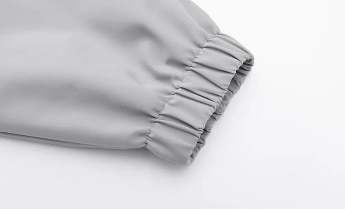 Hooded Raincoat with Zippered Pocket and Drawstring Hem