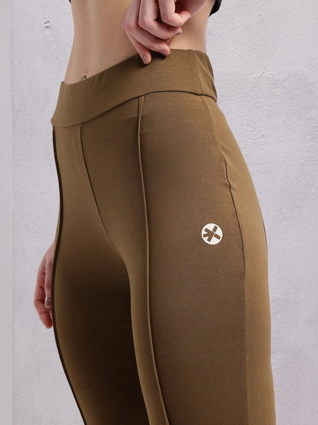 HRX by Hrithik Roshan Women Slit Hem Paneled Flared Yoga Track Pants