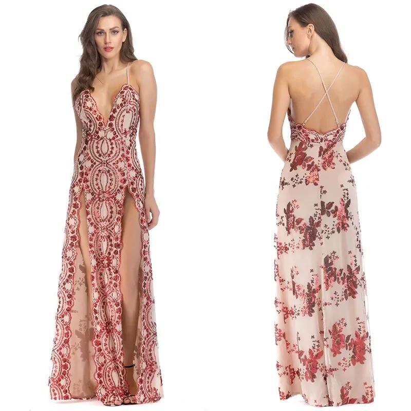 IDress Sexy Sequined Long Elegant Off Shoulder Evening Party Dress