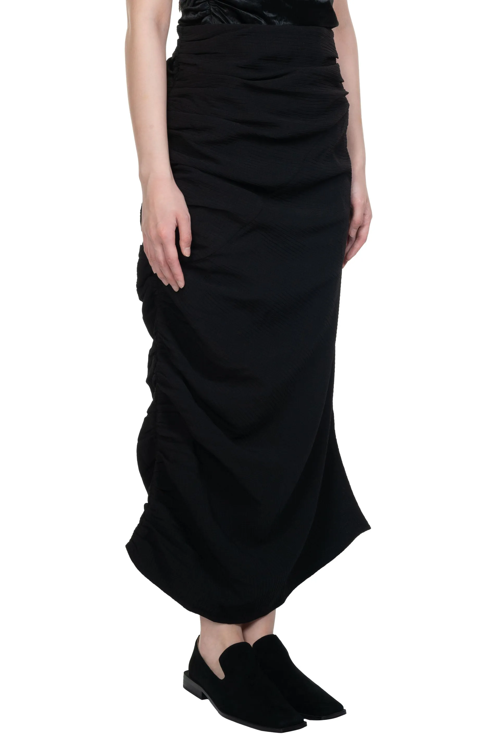 Ink Pleated Skirt
