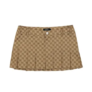 Jacquard Monogram School Skirt