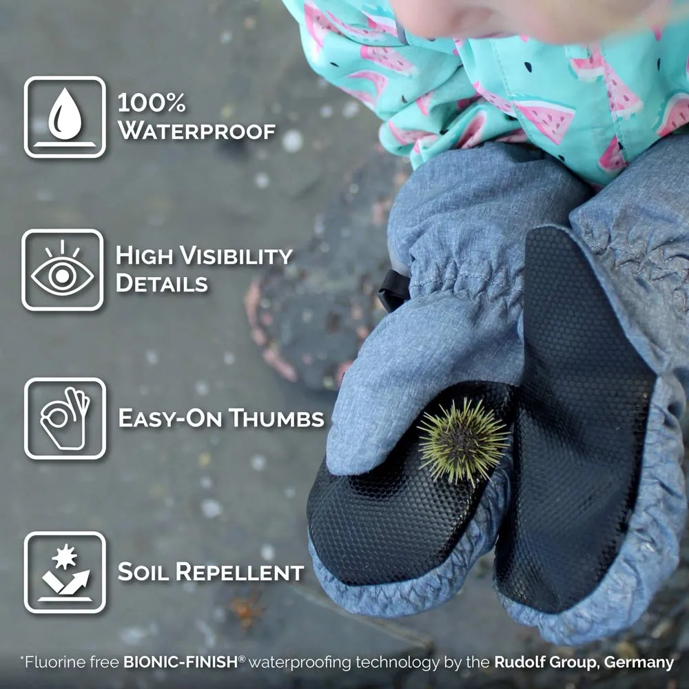 Jan & Jul Kids Rain Mittens - Pink Rainbow