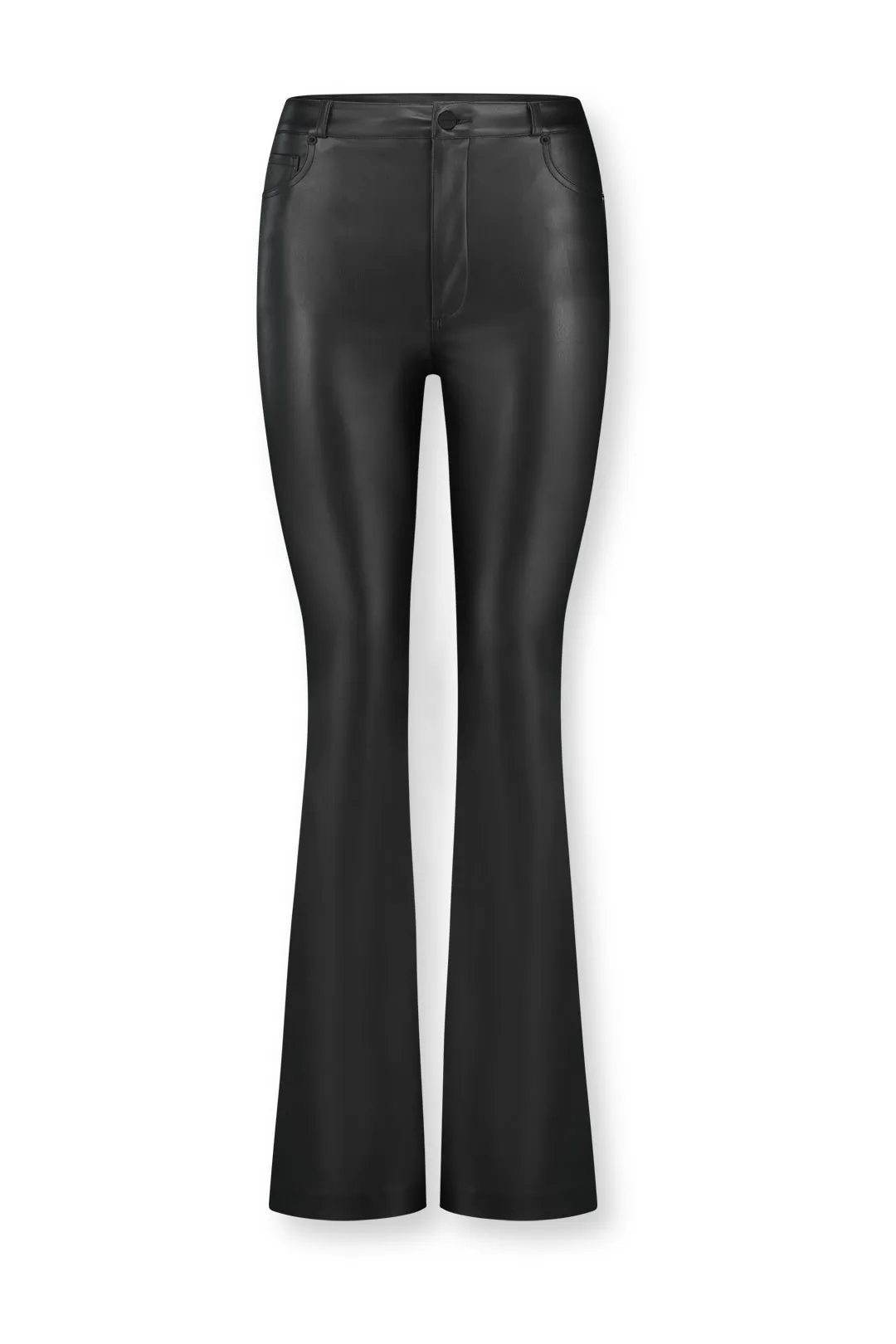 Jane - Vegan Leather Flared Pants