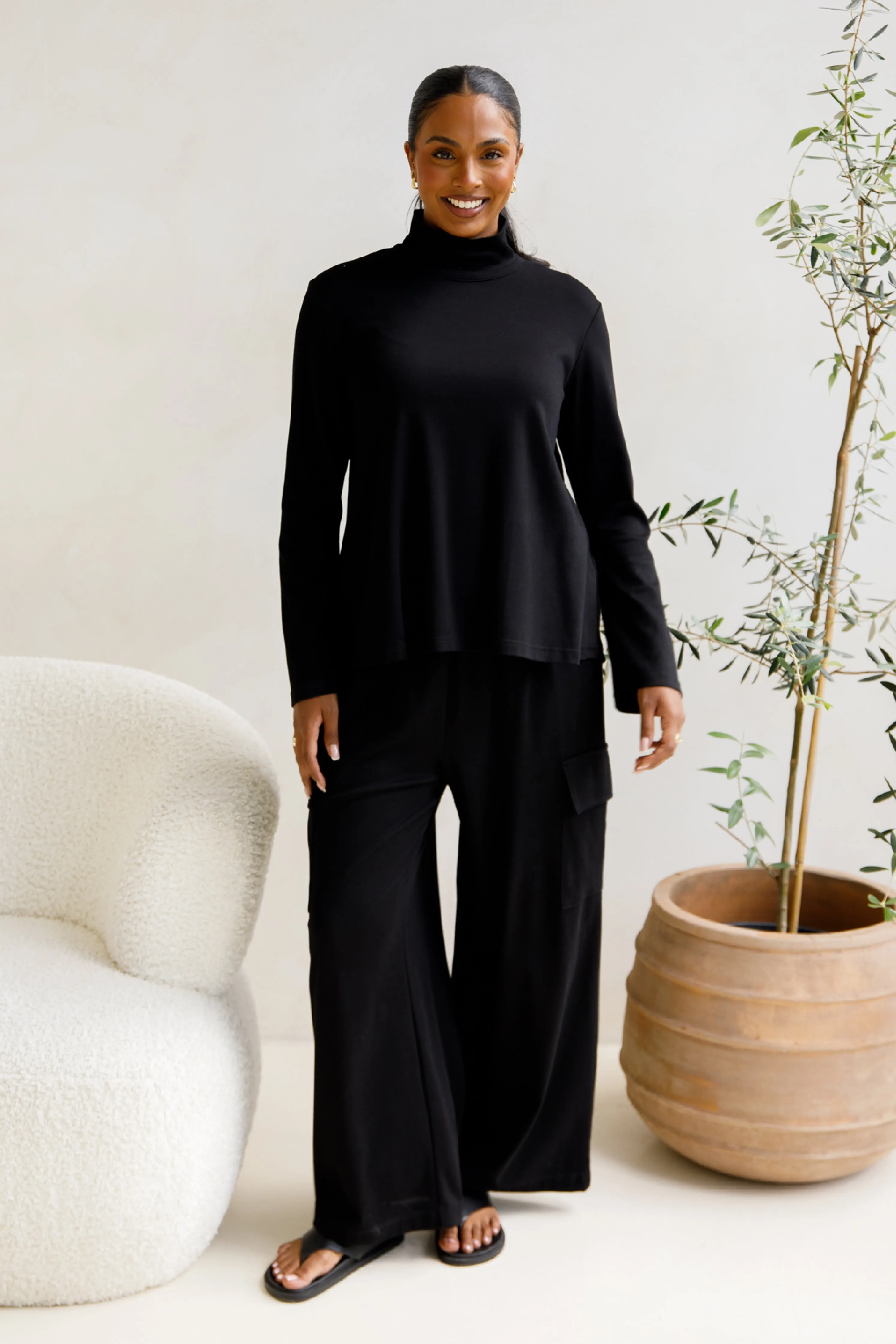 Jazmine Lounge Top | Black