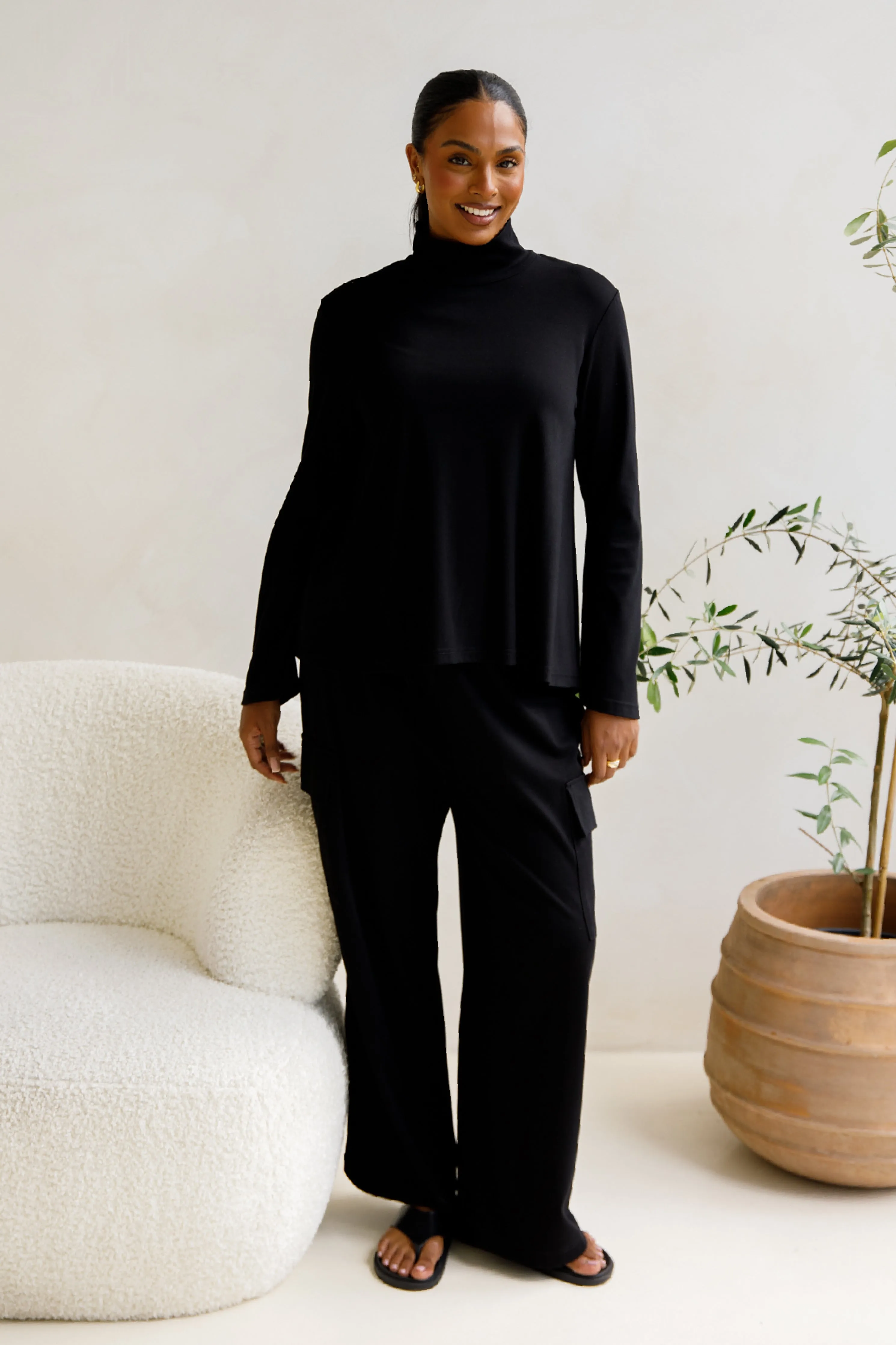 Jazmine Lounge Top | Black