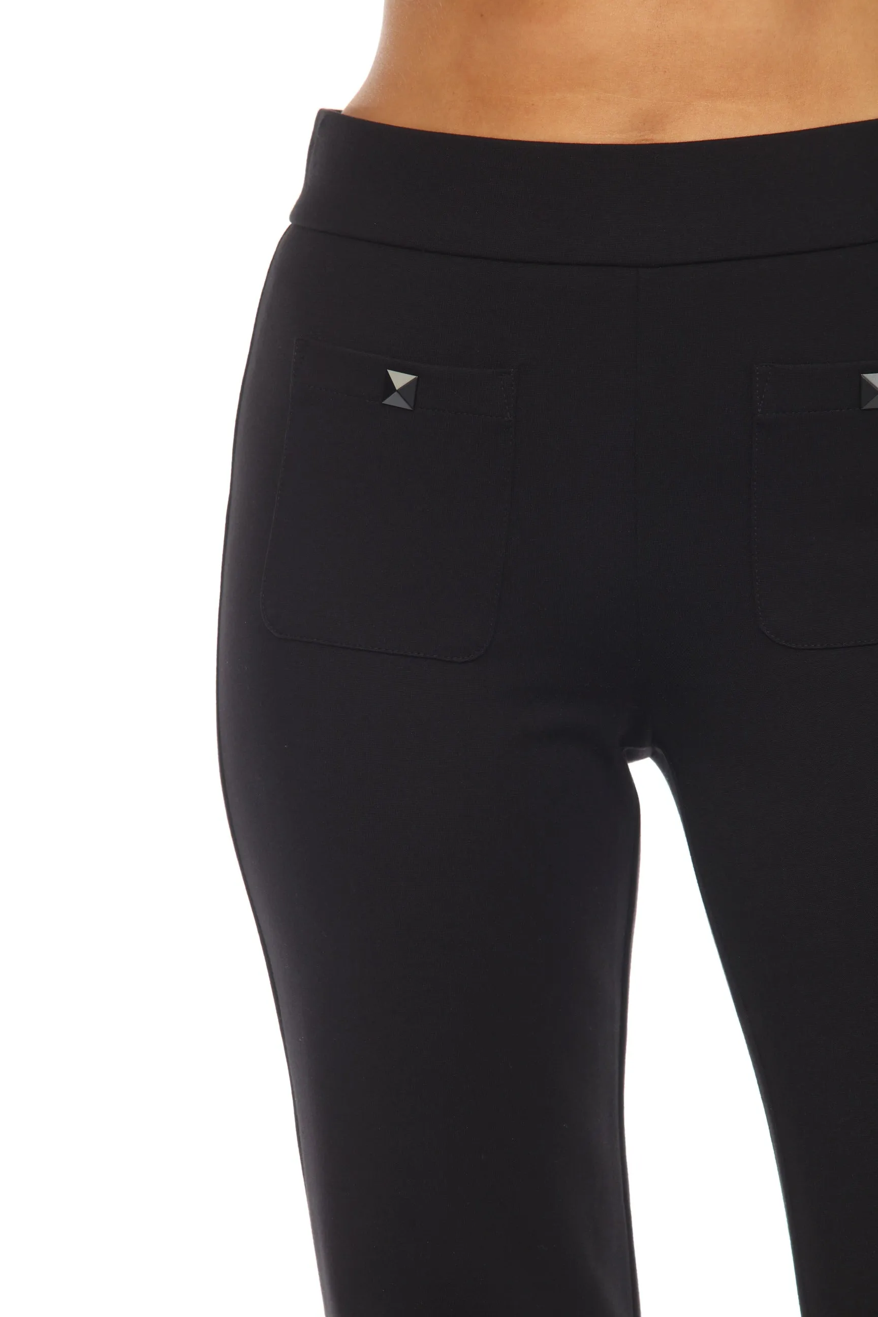 Joseph Ribkoff Black Classic Pull On Flared Trouser Pants 243235
