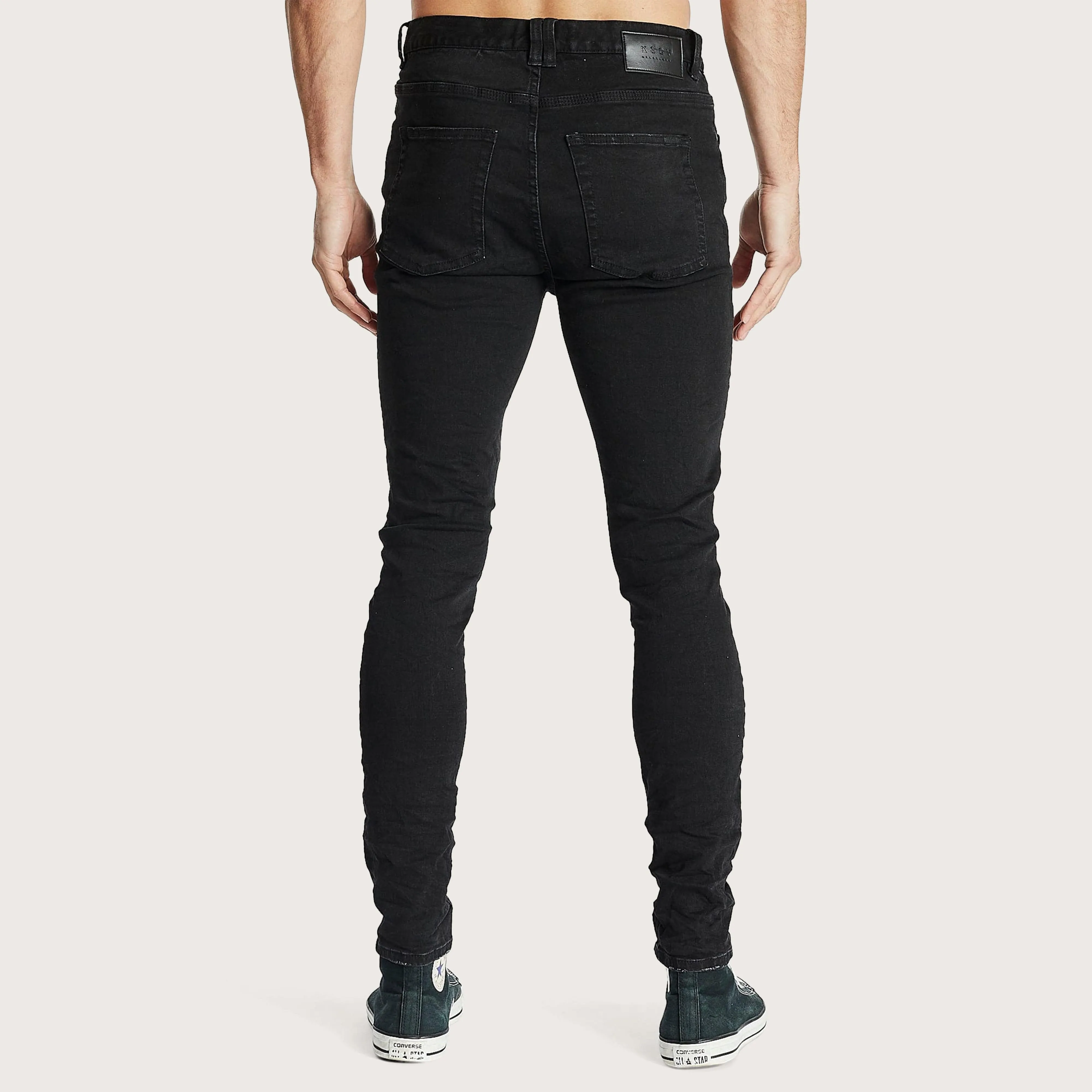 K1 Super Skinny Fit Jean Destroyed Washed Black