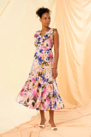 Kachel - Elise Tiered A-Line Maxi Dress