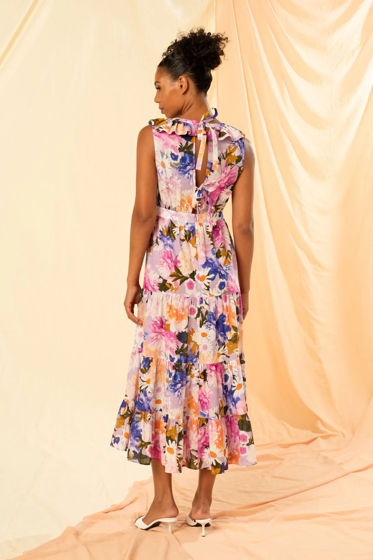 Kachel - Elise Tiered A-Line Maxi Dress