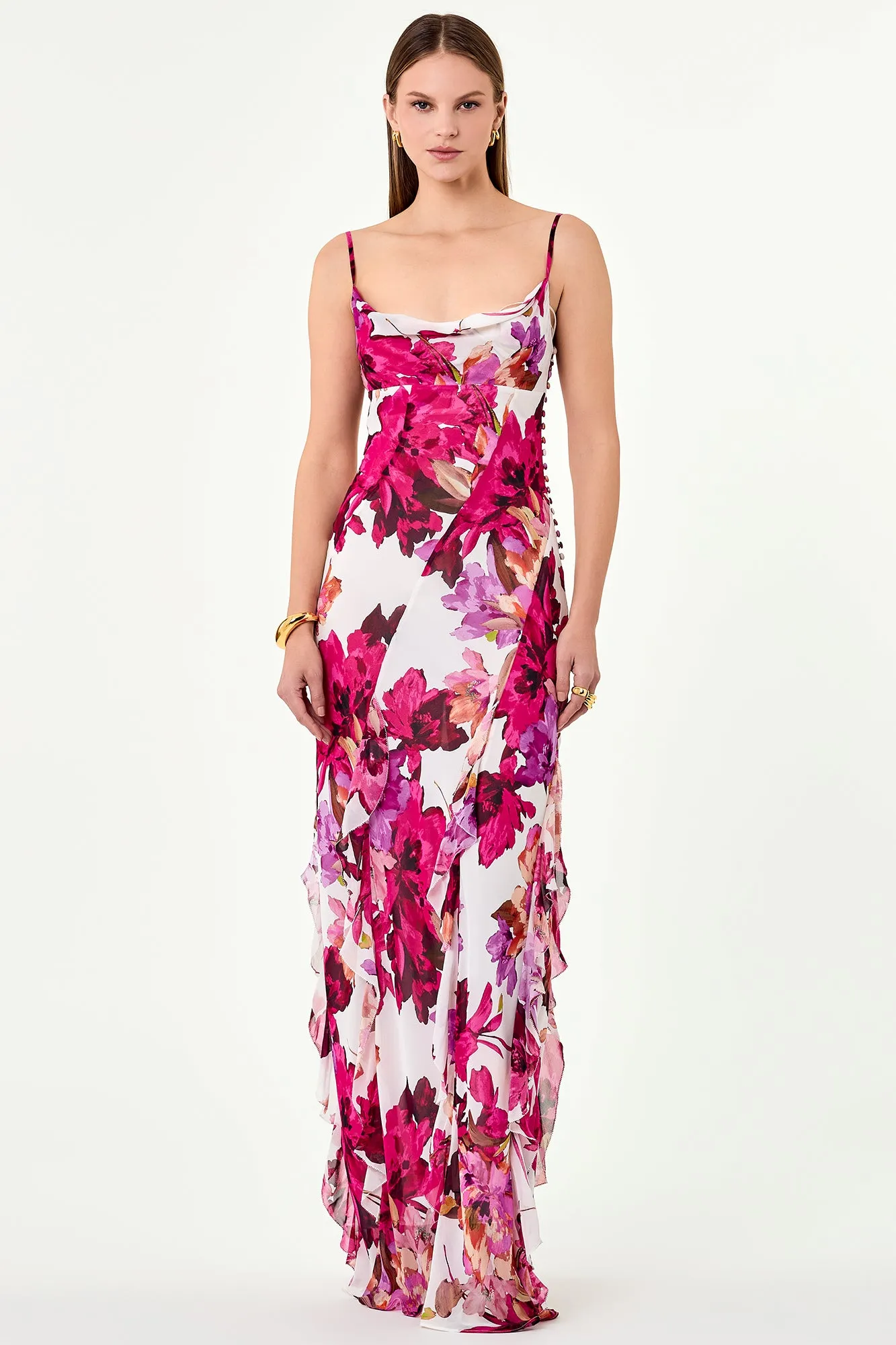Kamila Dress - Ria Floral Ivory