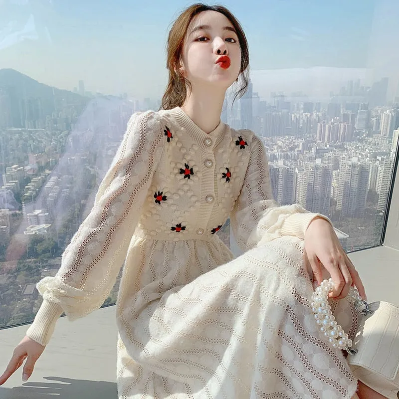 Kawaii Sweater Maxi Dresses