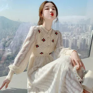 Kawaii Sweater Maxi Dresses