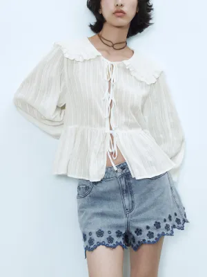Lace Up Blouses