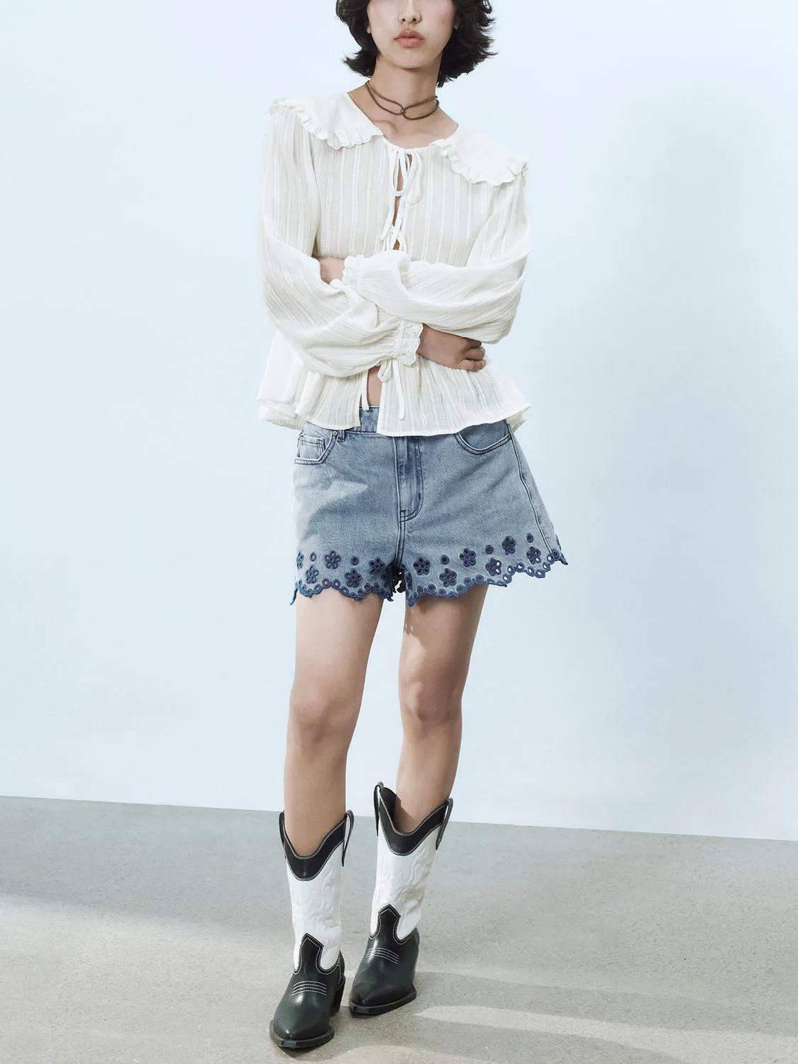 Lace Up Blouses