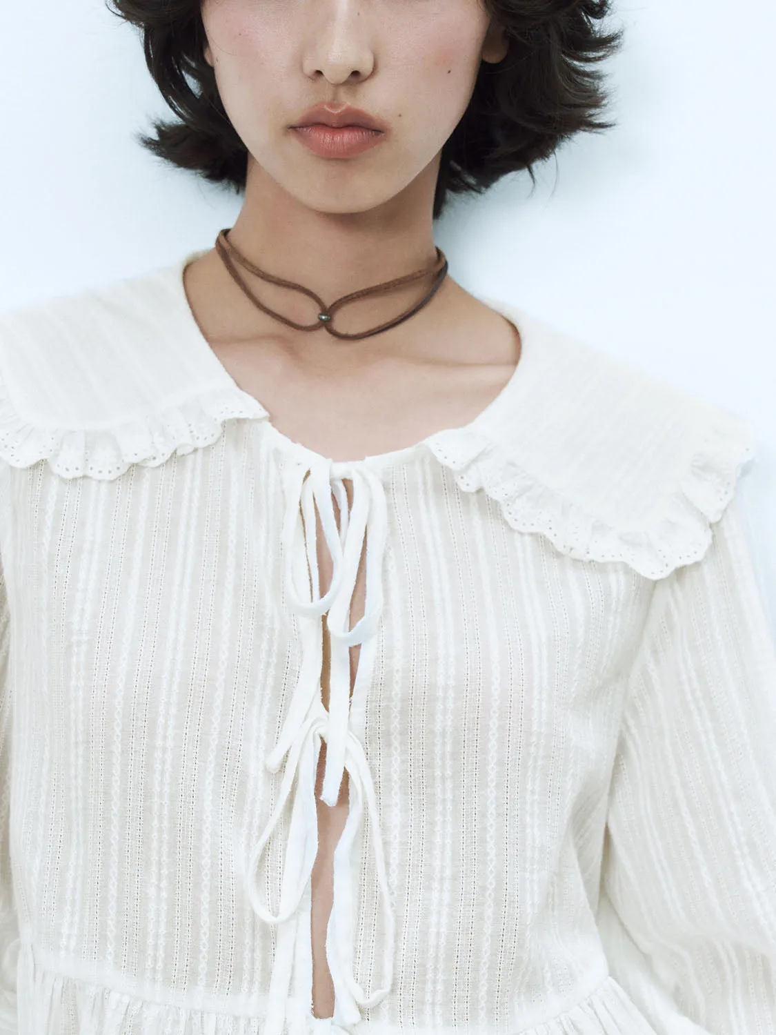 Lace Up Blouses