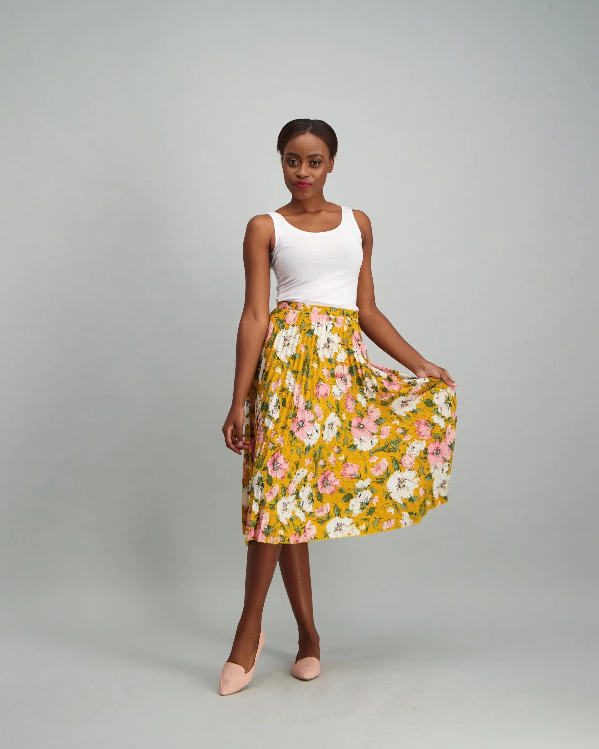 Ladies Floral Print Skirt - Floral