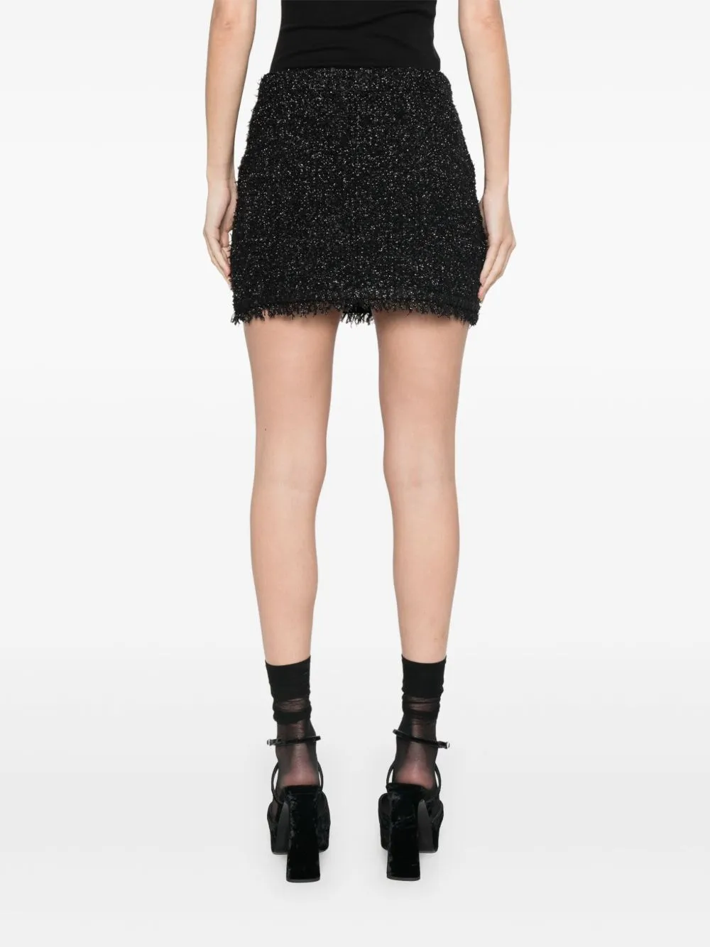 Lamé mini skirt