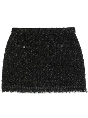 Lamé mini skirt