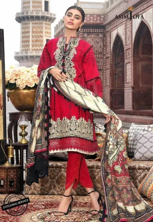 Lawn Suit Online Shopping in Red Color #M0077